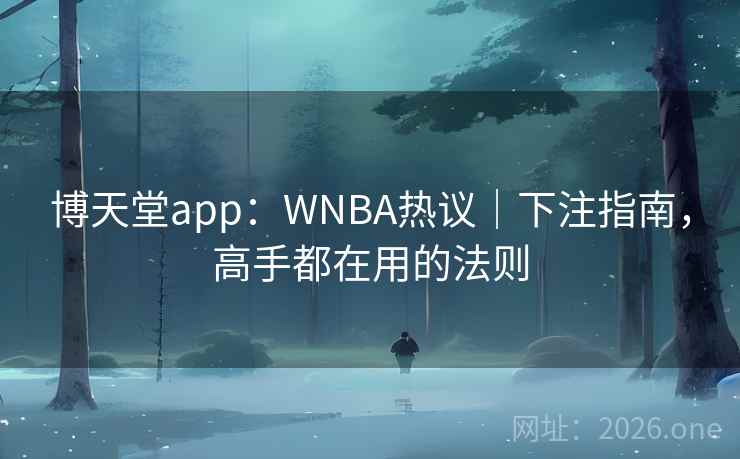 博天堂app：WNBA热议｜下注指南，高手都在用的法则